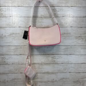 Emme Pink Leather Convertible Crossbody